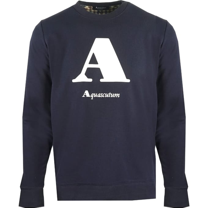 Aquascutum "A" Logo Navy Sweatshirt