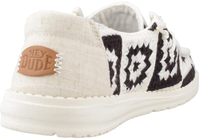 HEYDUDE - Wendy Cottage Crochet Dames Instappers Black/Multi - Maat 37