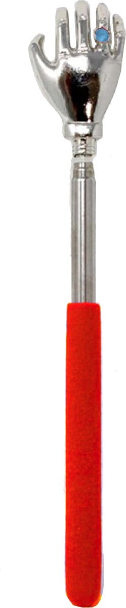 Concorde Rugkrabber - uitschuifbaar - rood - handje - massage krabber