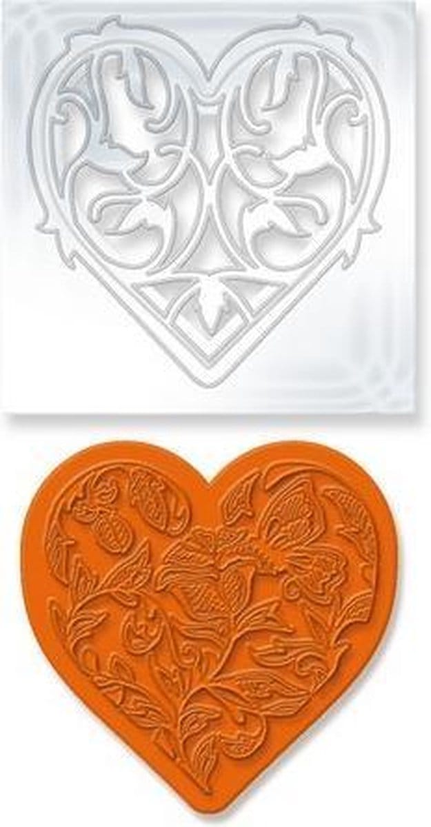 Tonic Studios Mal & Stamp set - Rococo vine heart 1044E