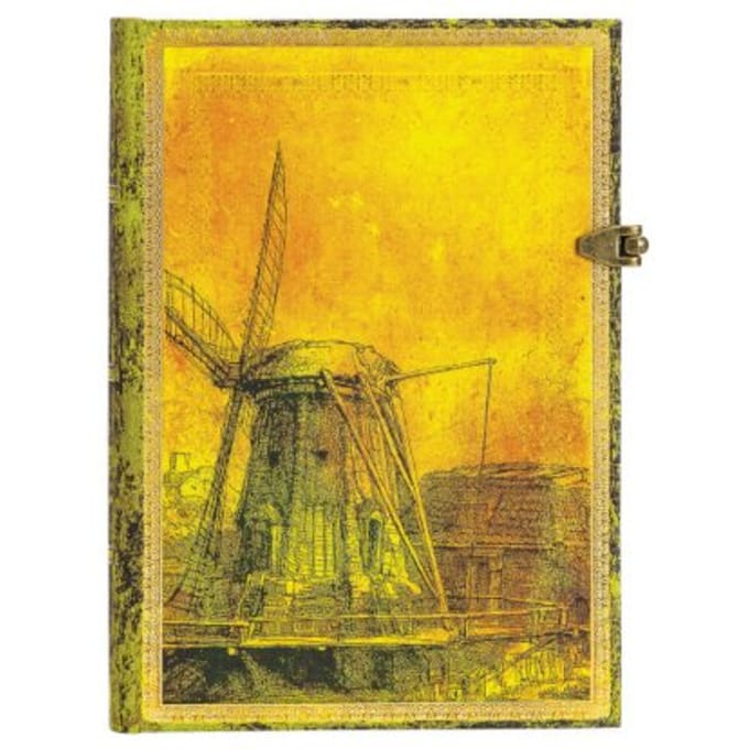 Paperblanks cahier, formaat 13 x 18 cm., uitvoering rembrandt's 350th anniversary midi,
