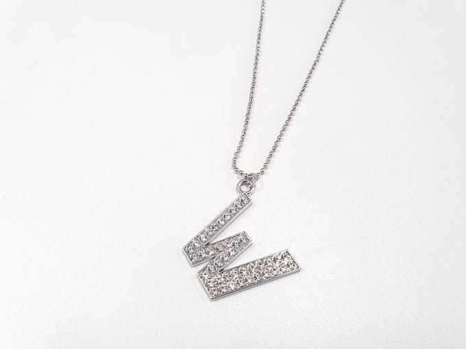Ketting Met Letter Diamand - W