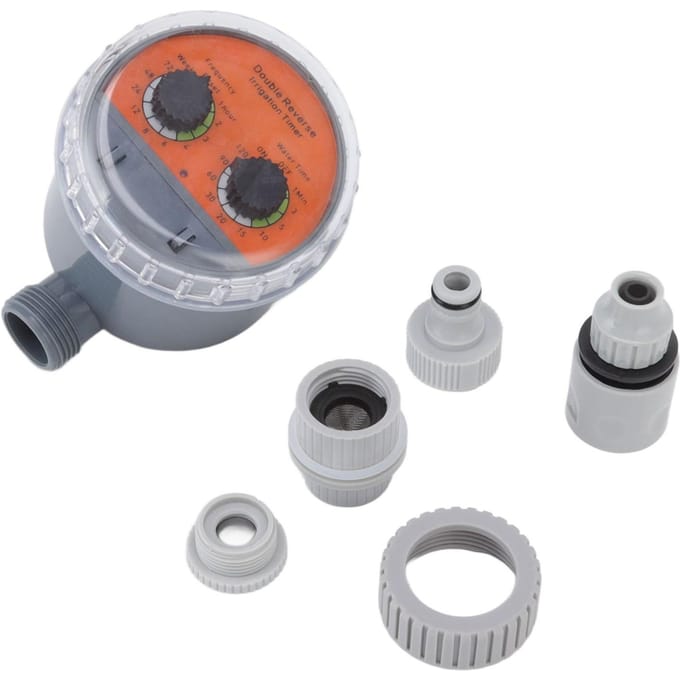 Irrigatietimer Dubbele Draaiknop Kogelkraan IP67 Waterdicht Automatische Drukloze Irrigatietimer voor gray