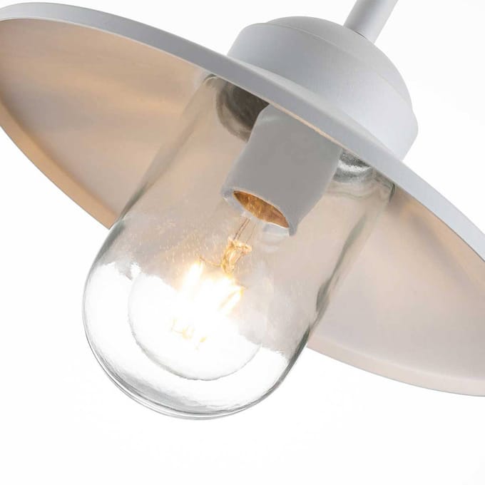 Moderne Wandlamp - Steady Lighting - Metaal - Modern - E27 - L: 42cm - Voor Buiten - Woonkamer - Eetkamer - Wit