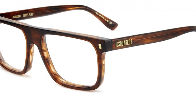 Dsquared2 D2 0182 Brown horn 55/16/145 MAN Brilmonturen