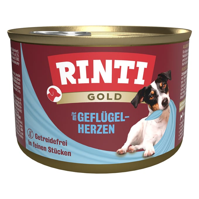 RINTI Gold 24 x 185 g -  Mix: Kip / Gevogelteharten