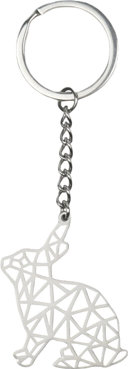 Sleutelhanger Patroon Metalen Sleutelhanger Geometrisch - Konijn