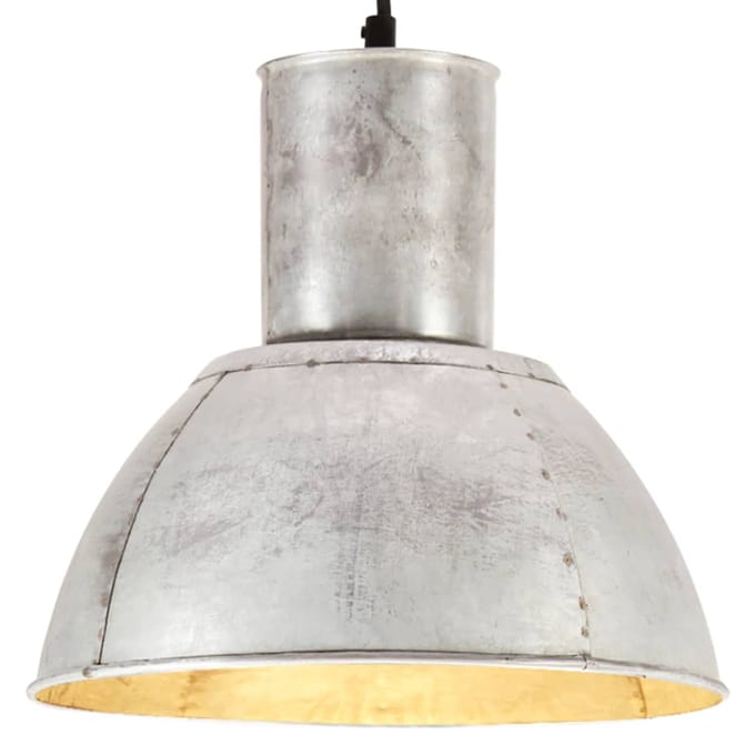vidaXL Hanglamp rond 25 W E27 28.5 cm zilverkleurig
