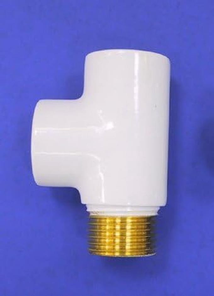 T-Stuk 1/2 inch voor Elektrische Verwarming Radiator Aansluiting Wit