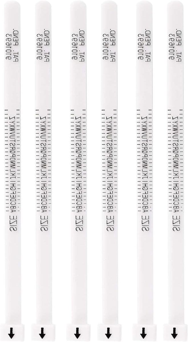 Ringmaatmeter Set - Sieraden Hulpmiddel - Ring Maat Bepalen - Nauwkeurige Meting - 6 Stuks - Transparant