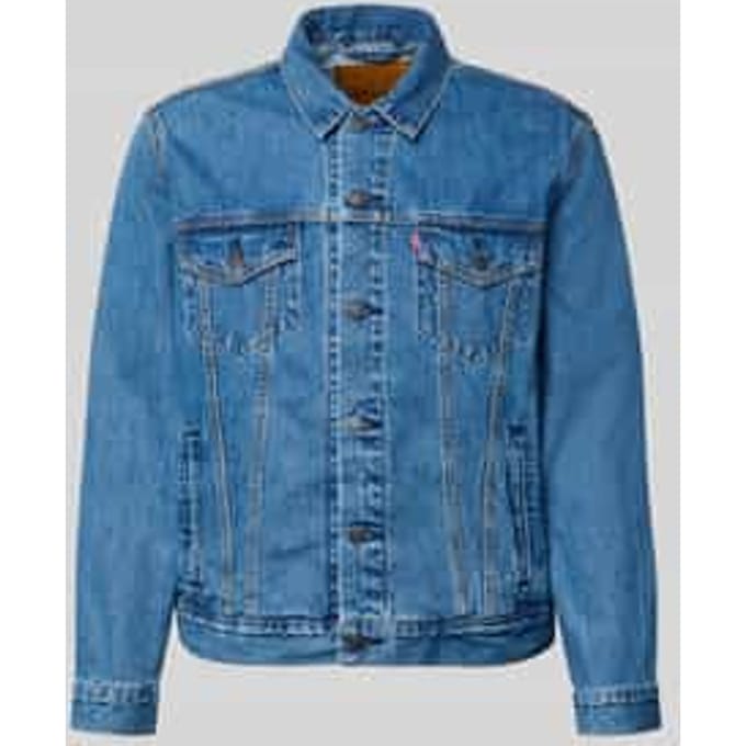 regular fit jeansjack van puur katoen