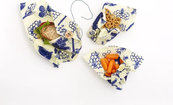Bee's Wrap Bees & Bears Lunch Set