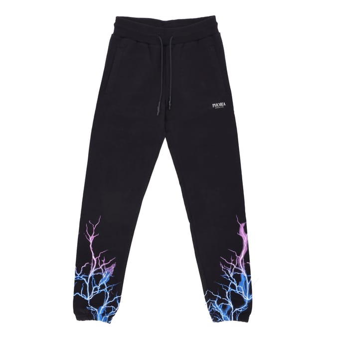 Lichtgewicht heren trainingsbroek Lightning Pants Zwart/blauw/paars
