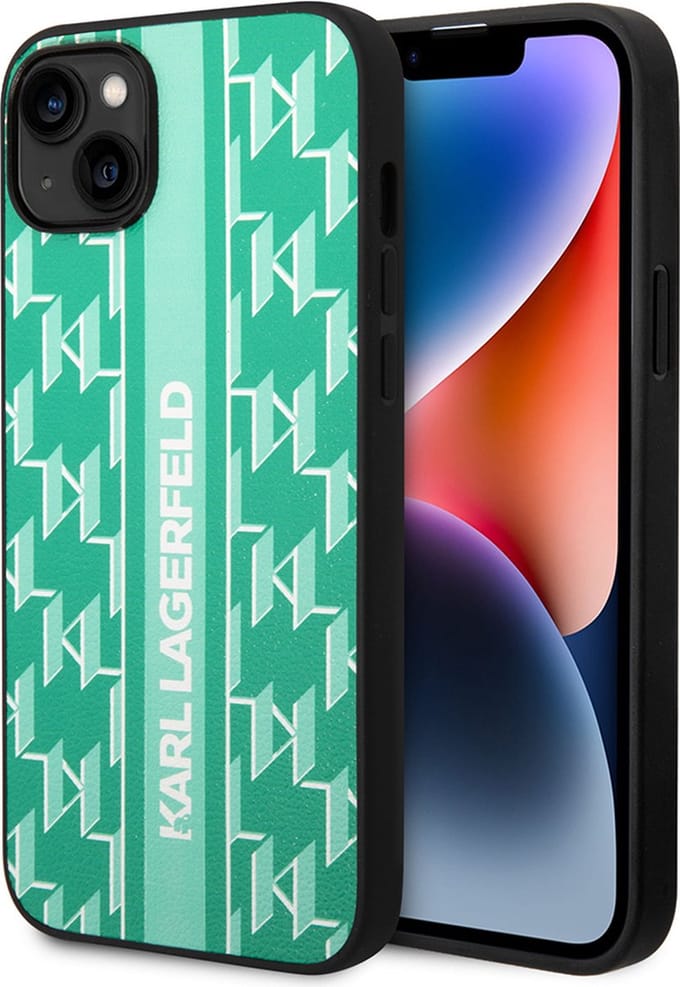Karl Lagerfeld KLHCP14MPGKLSKN iPhone 14 Plus 6.7 "hardcase green / green Monogram Stripe