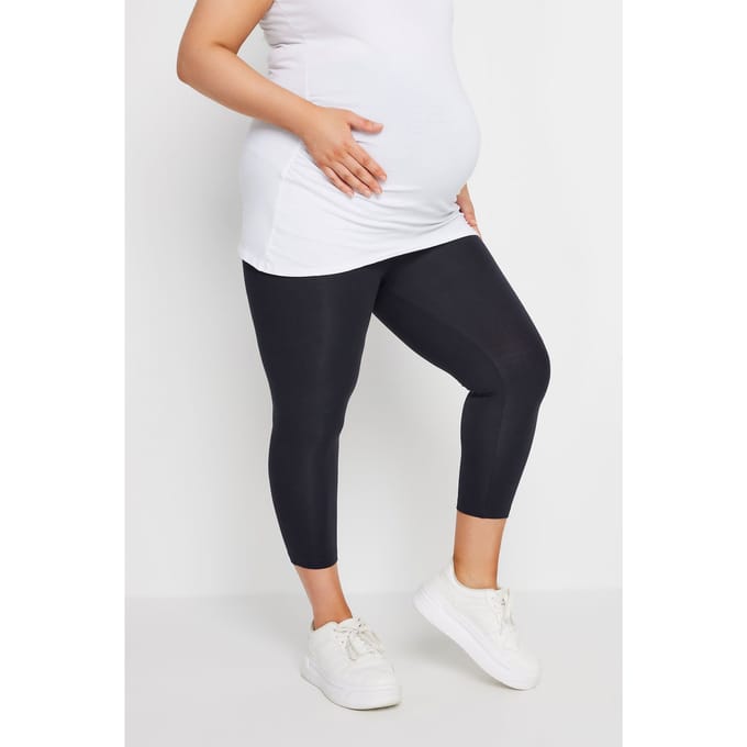 Bump It Up Maternity Cropped Legging Met Stretch In Zwart Size 52