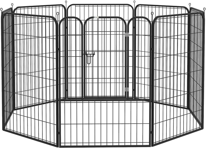 Hondenren - Puppyren - Hondenbench - Staal - Uitbreidbaar - Grijs