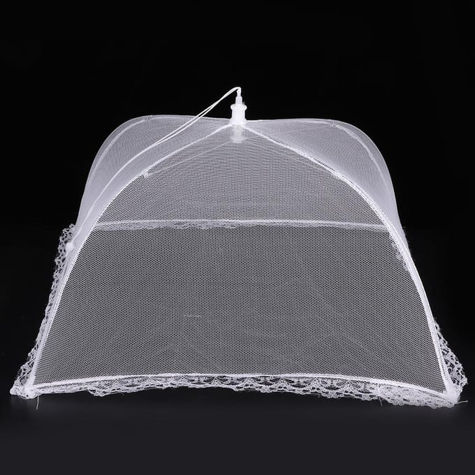 Parapluie alimentaire portable, pliable, pour pique-nique white
