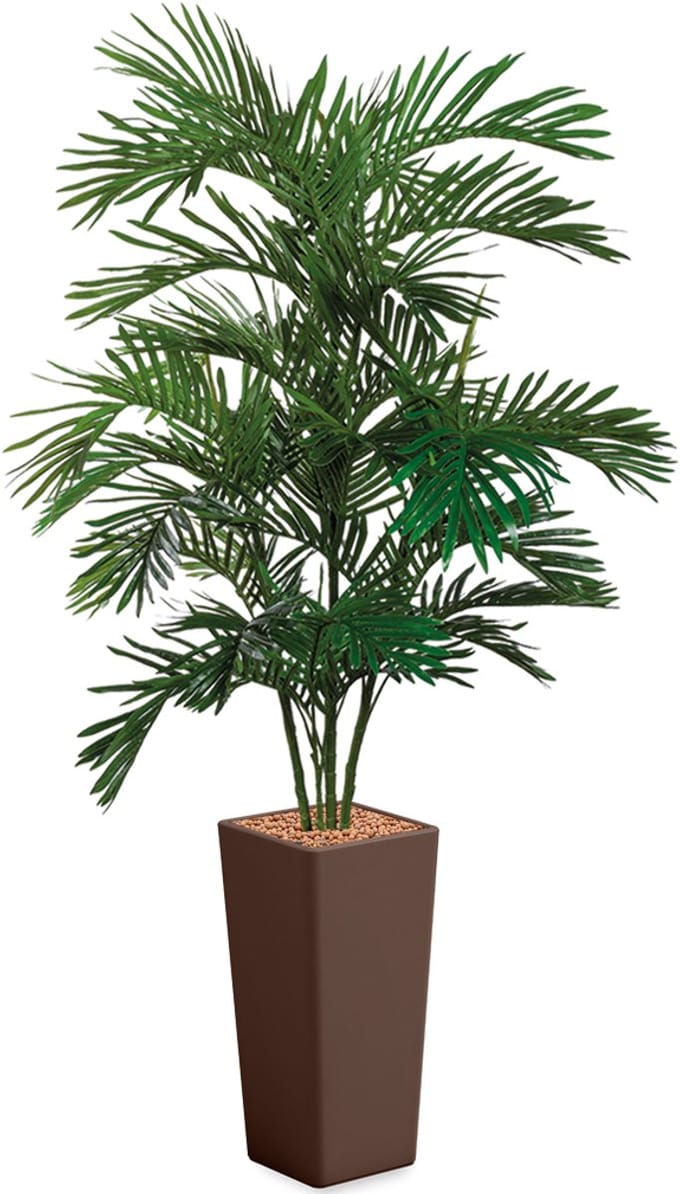 HTT - Kunstplant Areca palm in Clou vierkant bruin H195 cm