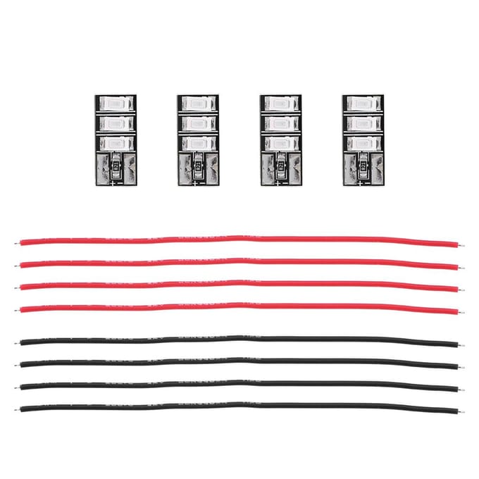 4 stuks Kleine 4‑6S Mini LED Lichtbord RC Rode LED's Set voor FPV Racing Frame Kit gray