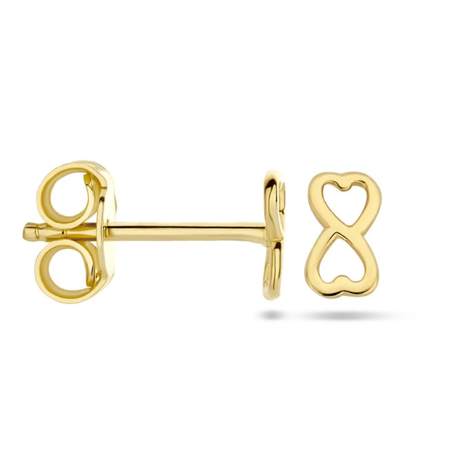 YO&NO Oorknoppen hart en infinity - Sieraden Vrouw - Goud - 14K