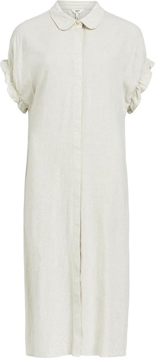 Object Sanne Tiana Korte Mouwen Lange Jurk Beige 42 Vrouw