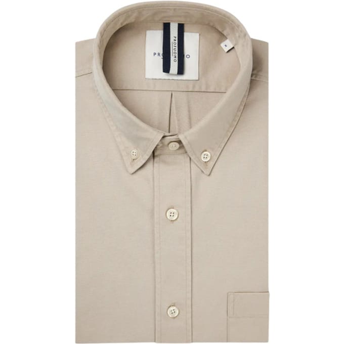Profuomo  Lange Mouw Overhemden Beige Ppwh10044