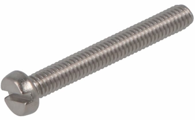 Metaalschroef RVS A2 M4x16 cilinderkop per zak a 10 stuks- ck - sleufkop
