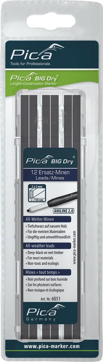 Pica 6051 BIG DRY Navulling - Aniline 2.0 - 12 stuks