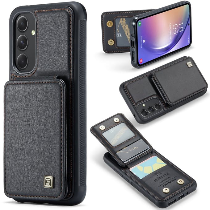 Portemonnee Backcover met RFID-bescherming voor Galaxy S24 FE _ Zwart