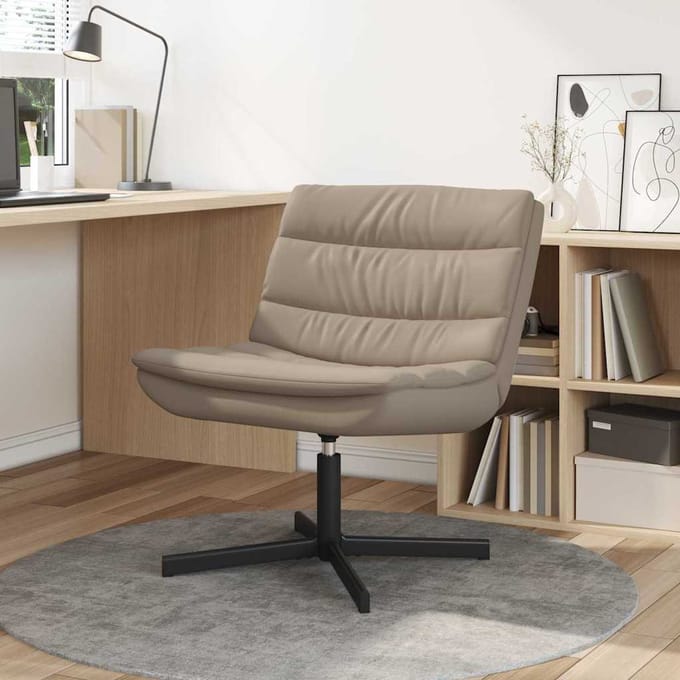 vidaXL - Draaistoel - Cappuccino - 63 - x - 75 - x - 76 - cm - Kunstleer