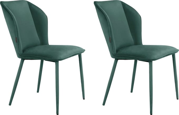 Wilma-Eetkamerstoel - 2 Pack - Donkergroen