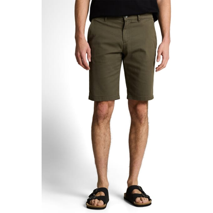 slim fit chinobermuda van puur katoen
