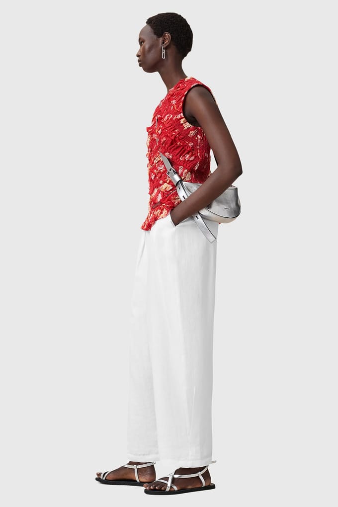 AllSaints Nysa Top Armada Red Maat: 4 | Blouses Outlet | Dames | Rood