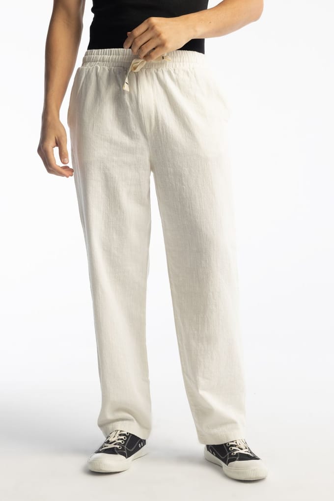Rechttaillebroek met Koord Taille