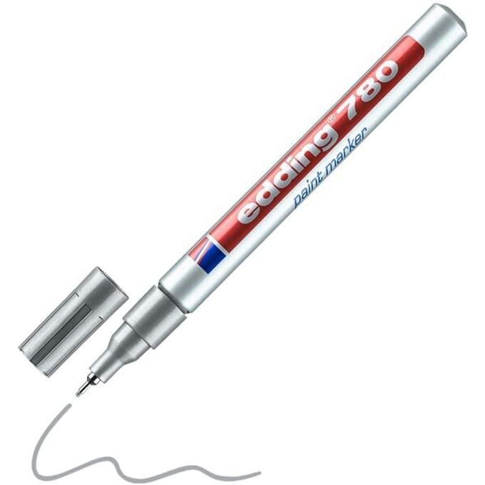 Paintmarker edding 780 op oliebasis 0.8mm zilver