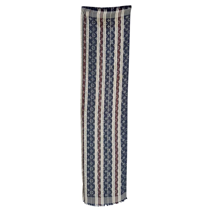 Louis Vuitton Monogram Sjaal in Meerkleurige Zijde