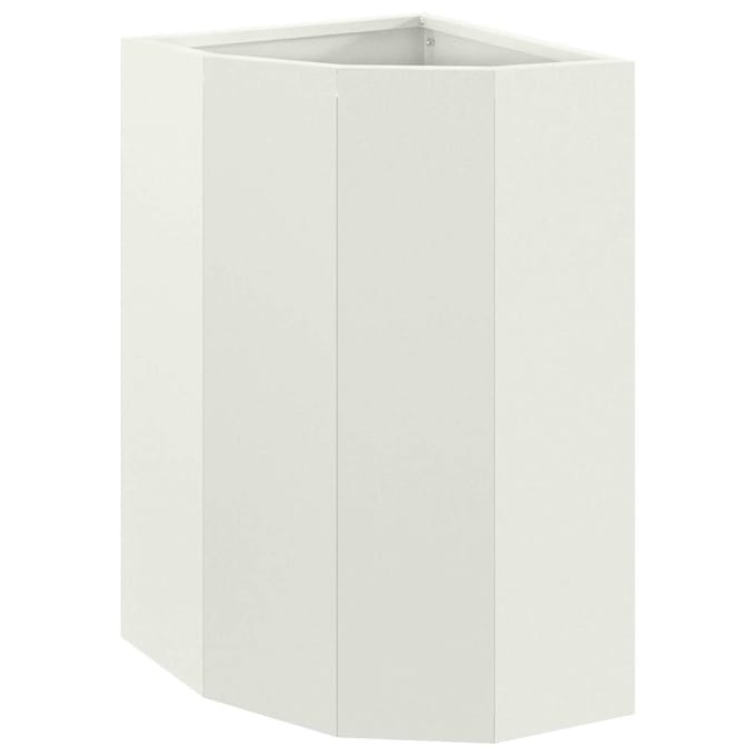 vidaXL Hoek Plantbak Wit 30 x 30 x 50 cm Staal