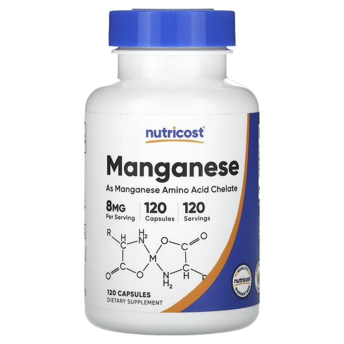 Manganèse, 8 mg, 120 gélules