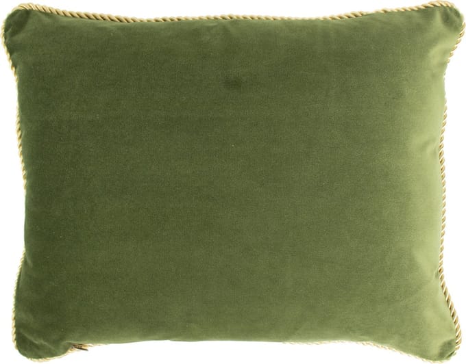 half kussen fluweel goud appel groen 35x45cm