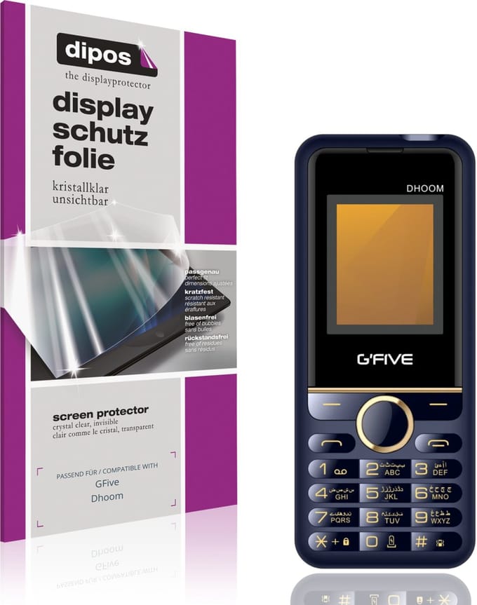 dipos – 4x Beschermfolie geschikt voor GFive Dhoom | Krasbestendige & heldere Screenprotector Ultra-Thin