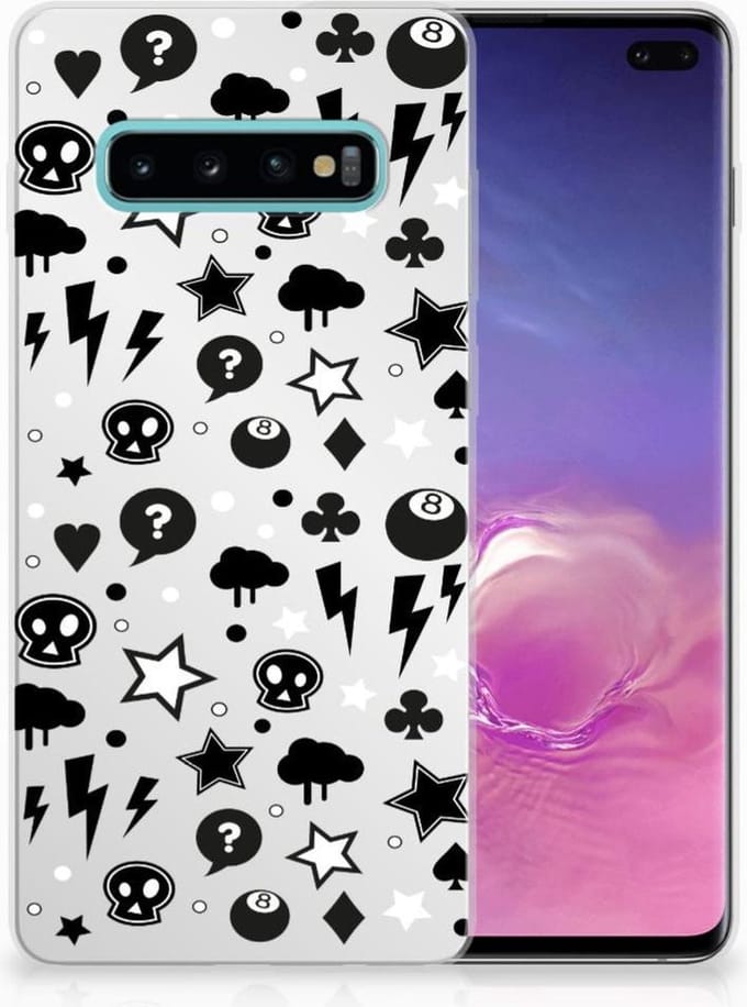 Silicone Back Case Samsung Galaxy S10 Plus Silver Punk