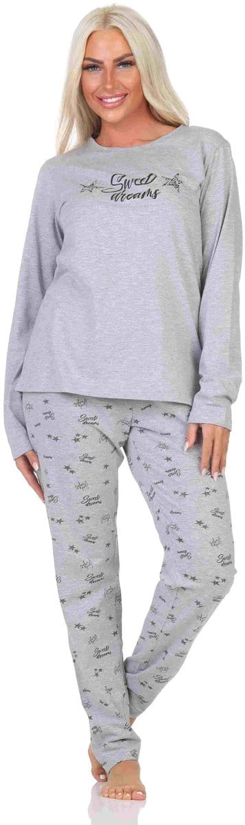 Normann dames pyjama lange mouw in sterrenlook