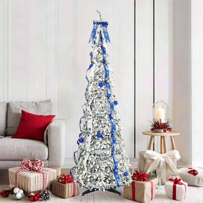 vidaXL - Kunstkerstboom - Wit - 180 - cm - PVC