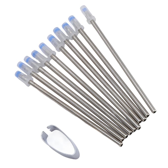 10 PIÈCES Recharges D1 Métal 0,5 mm Extra Fine À Base d'Eau Pointes de Rechange pour Stylo Bille gray