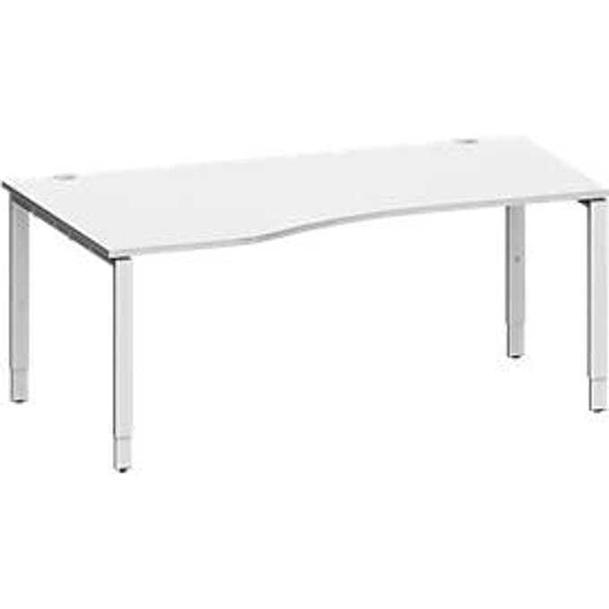 Schäfer Shop Genius bureau MODENA FLEX, aanbouw links, B 1800 mm, lichtgrijs