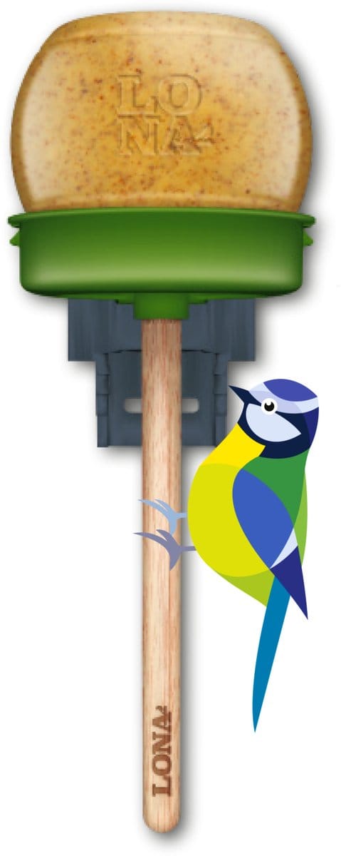com Lona Pindakaas Pothouder Wandmodel Groen + Pot Vogelpindakaas Houder Pindakaaspothouder Voerhouder