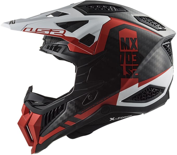 LS2 MX703 C X-Force Victory Rood Wit Helm - Maat S - Helm