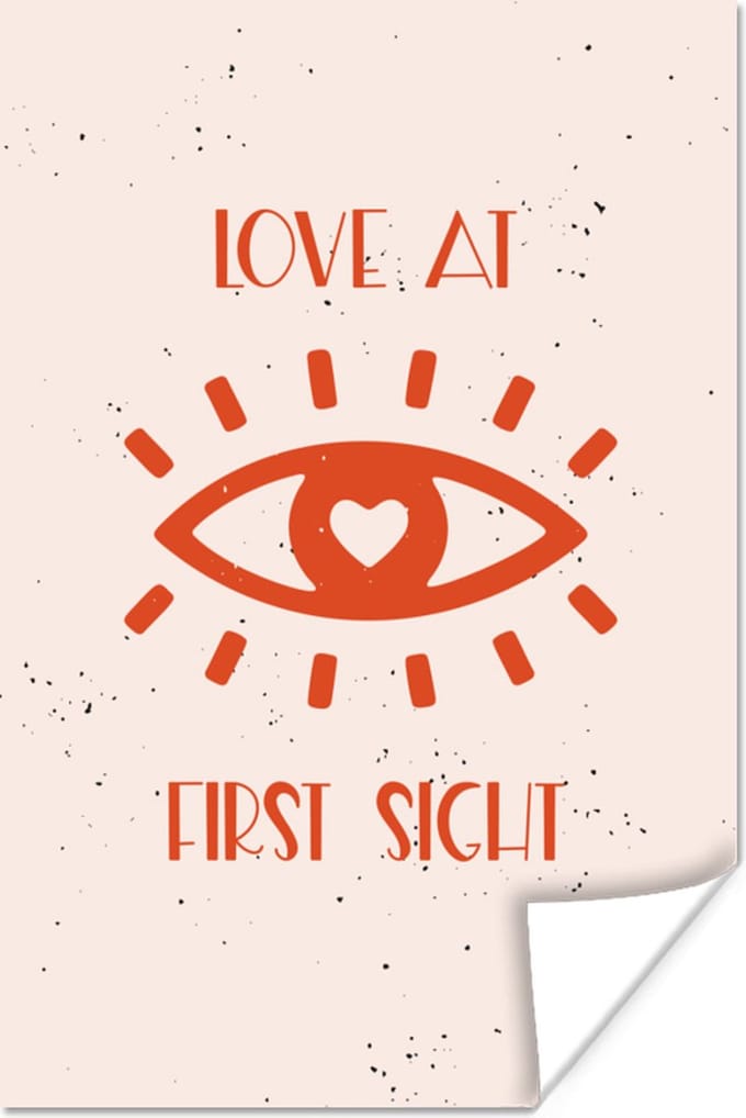 Poster Love at first sight - Spreuken - Quotes - Koppel - 20x30 cm