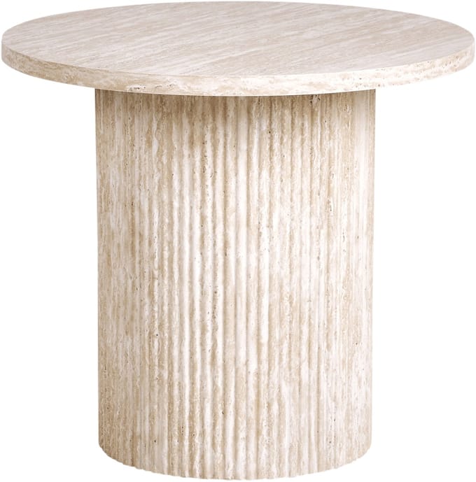 AMMON - Bijzettafel - Beige - MDF