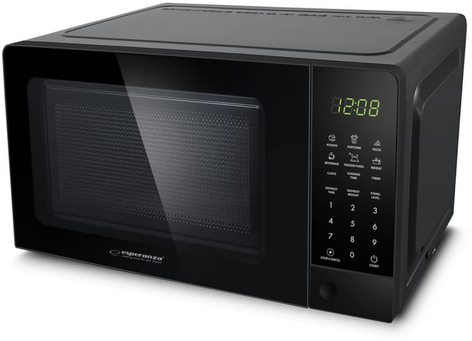 Esperanza HORNEADO Serie - Magnetron - Groot Capaciteit - Zwarte Kleur - Diverse Programma's